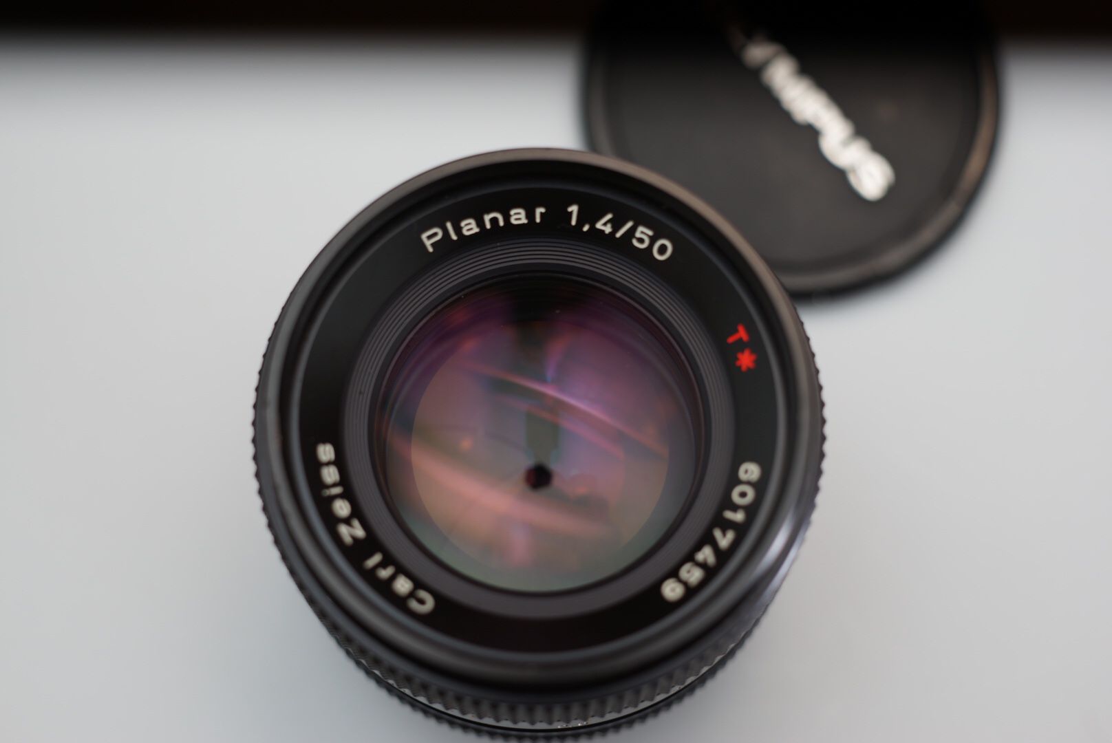 Contax Carl Zeiss Planar 50mm 1.4 AEJ Lens.