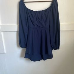 Navy blue romper