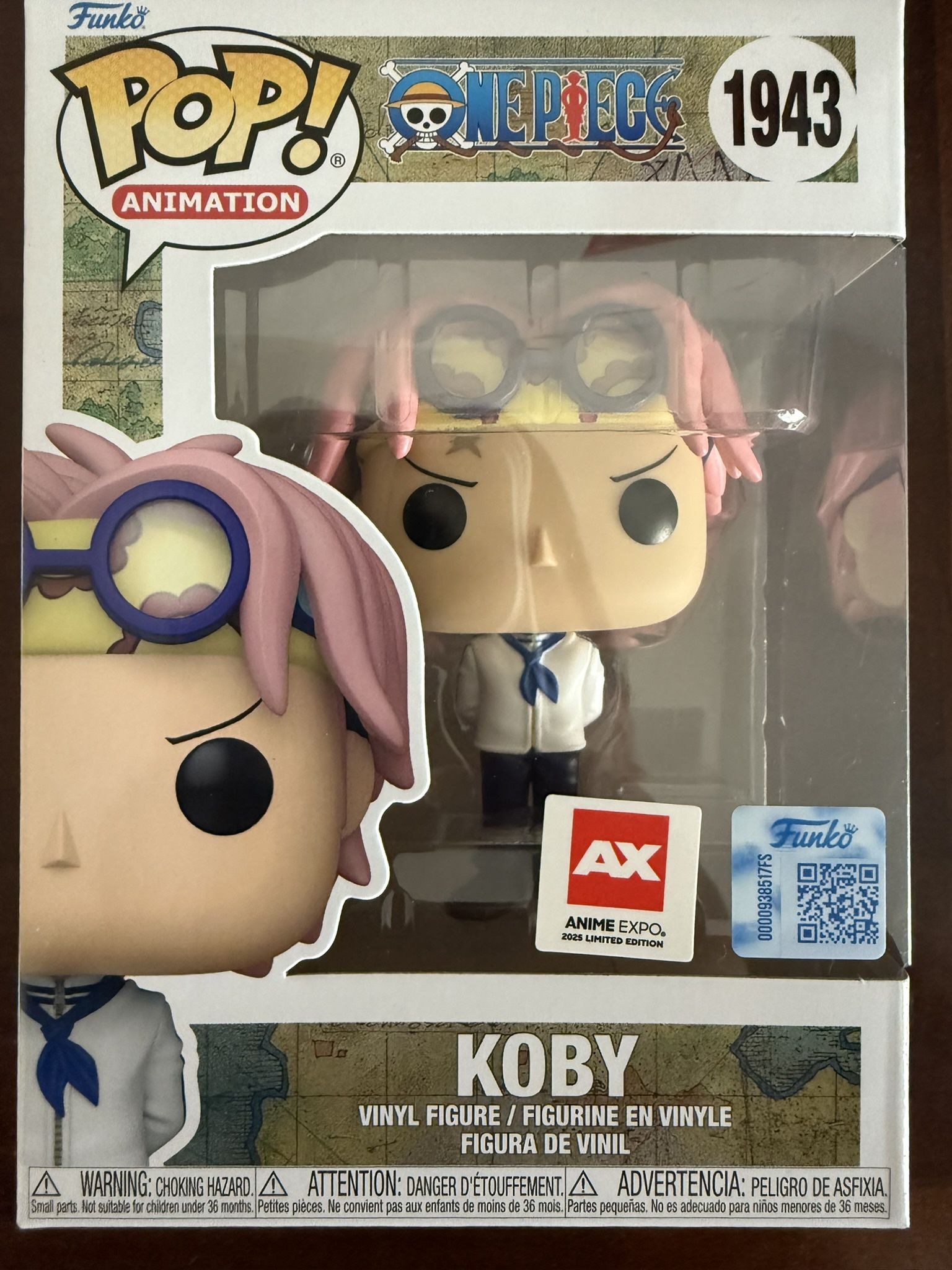 FUNKO POP ONE PIECE KOBY ANIME EXPO AX 2025 EXCLUSIVE SHOW VARIANT