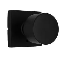 Ridgeway Matte Black Passage Hall/Closet Door Knob with Square Rose @HD-456