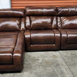 Ashley Furniture Leather Sectional Recliner Couch FREE DELIVERY 