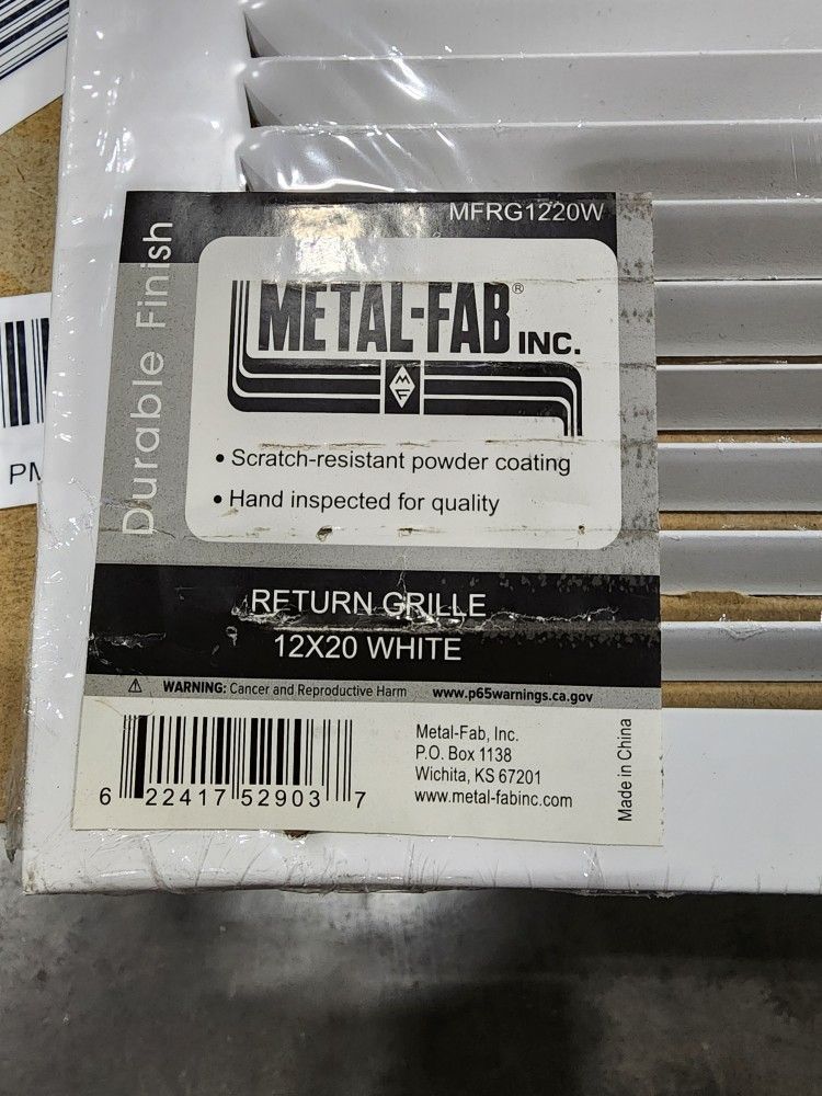 12x20 White Return Grill