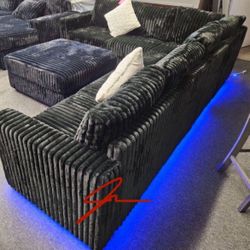 New! Luxurious Soft Touch~ Super Comfy Sofa Sectional! Free Xl Ottoman!