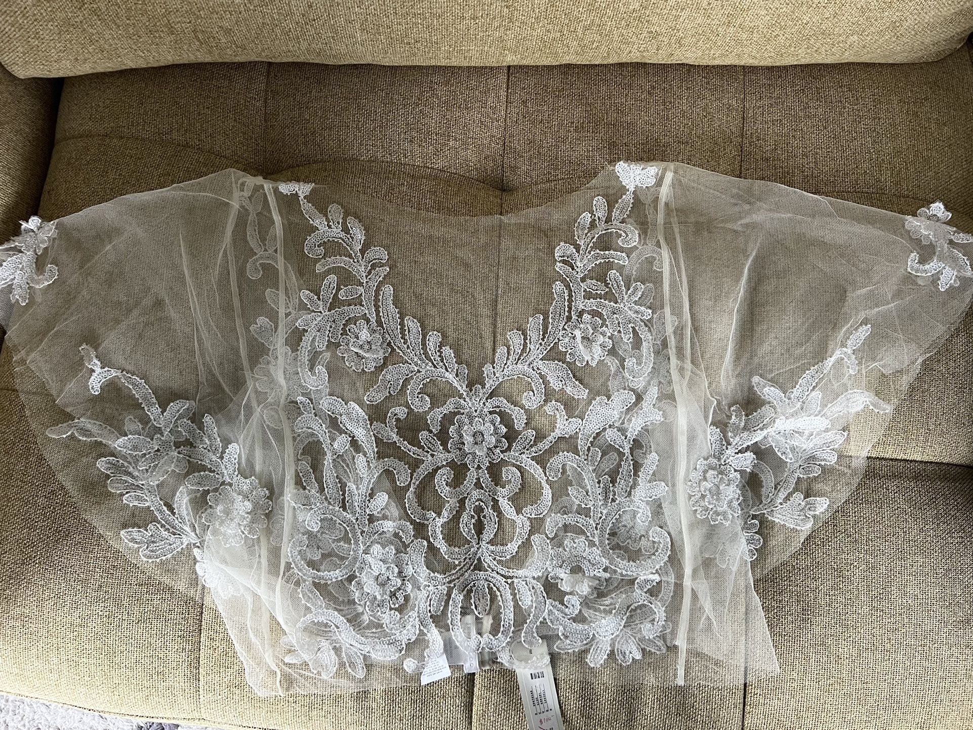 Bridal Or Formal Attire ~ Sheer Cover Or Cape To Wear Over Dress