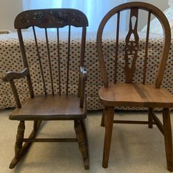 Child’s Rocking Chair, and Desk/Table Chair