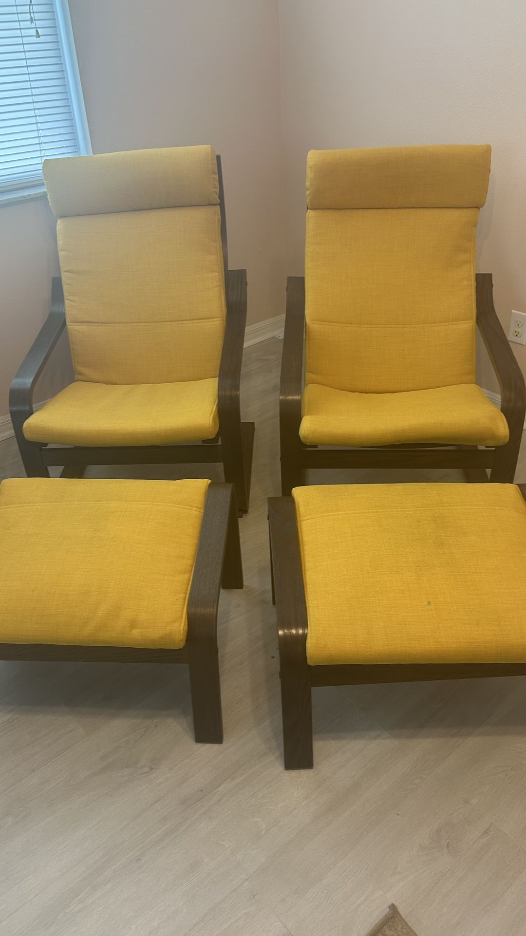 IKEA Poang Chair and Ottoman