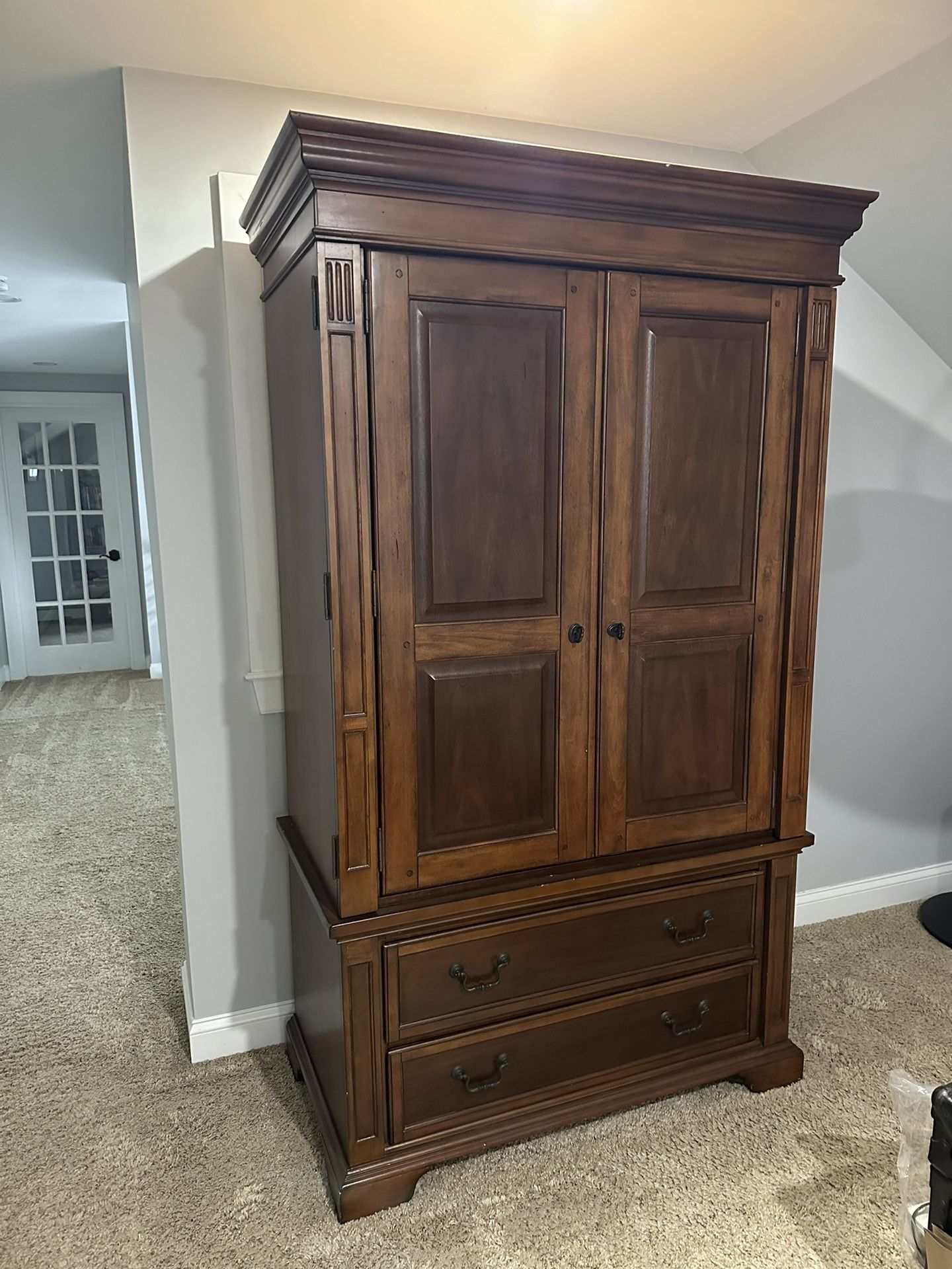 Solid Wood TV Stand/ Armoire