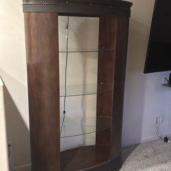 Art deco display case with light