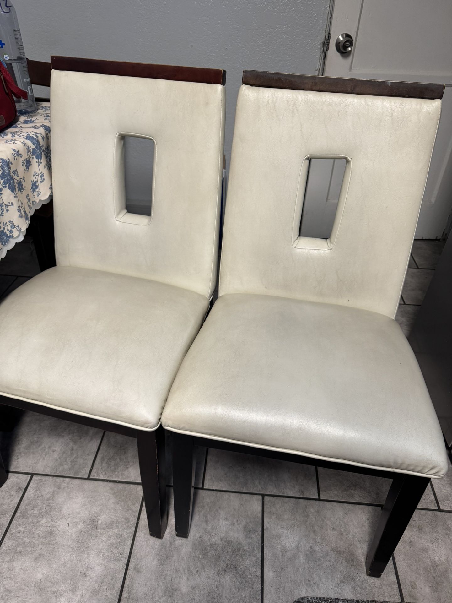 Dinning Faux leather chairs