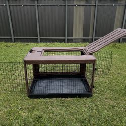 Pet Gear The Other Door 4-Door Collapsible Wire Dog Crate/Cage, Chocolate, 42 inch