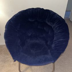foldable circle lounge chair blue super cozy