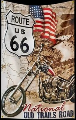 Route 66 Legacy Celebrating America's Most Famous Highway Wall Flag 24"× 35"