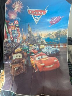 Cars banner with Cars figure $25 OBO