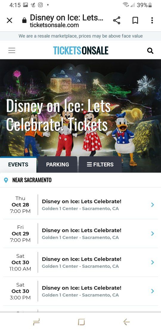Disney On Ice 4 Tickets Available 