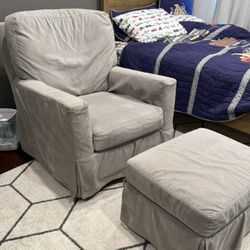 Pottery barn Rocking Glider With ottoman 