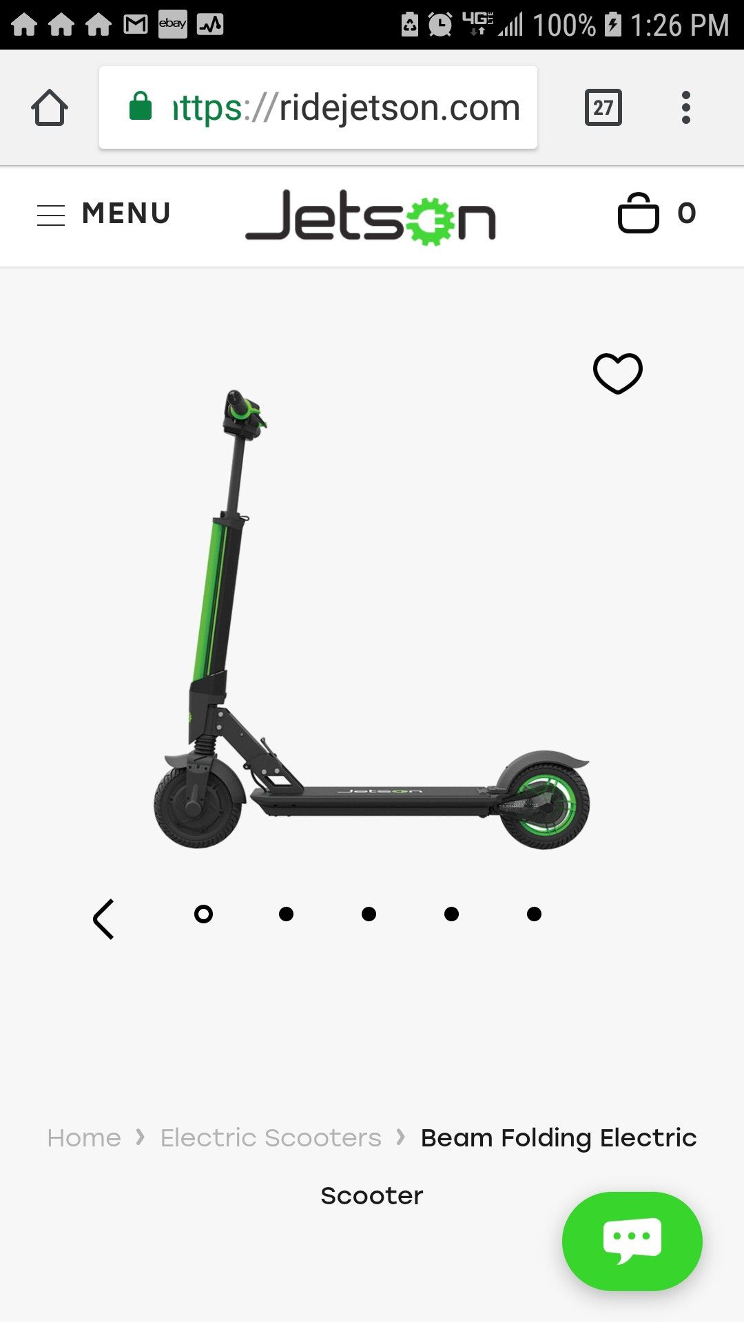 Jetson Beam Folding Electric Scooter