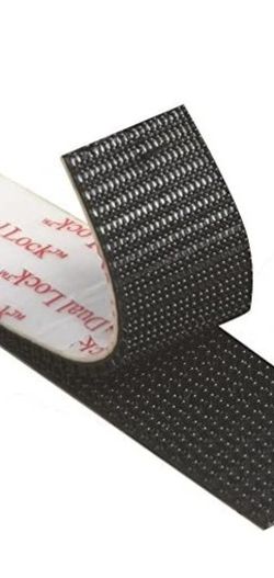 Velcro 3M SJ3542 Dual Lock Strips - 1" x 75', Black