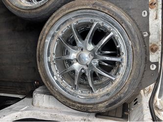 18 inch chrome, four lug wheels and tires 18 inch chrome, four lug rims and tires