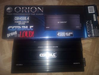 Amplificador marca Orión de 4 canales 4500