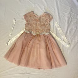 Rare Editions Girls Light Pink Sparkly Dress – Girls Size 5 – Used