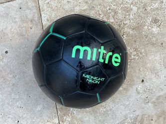 Mitre Midnight Neon Soccer Ball - Needs Pumping