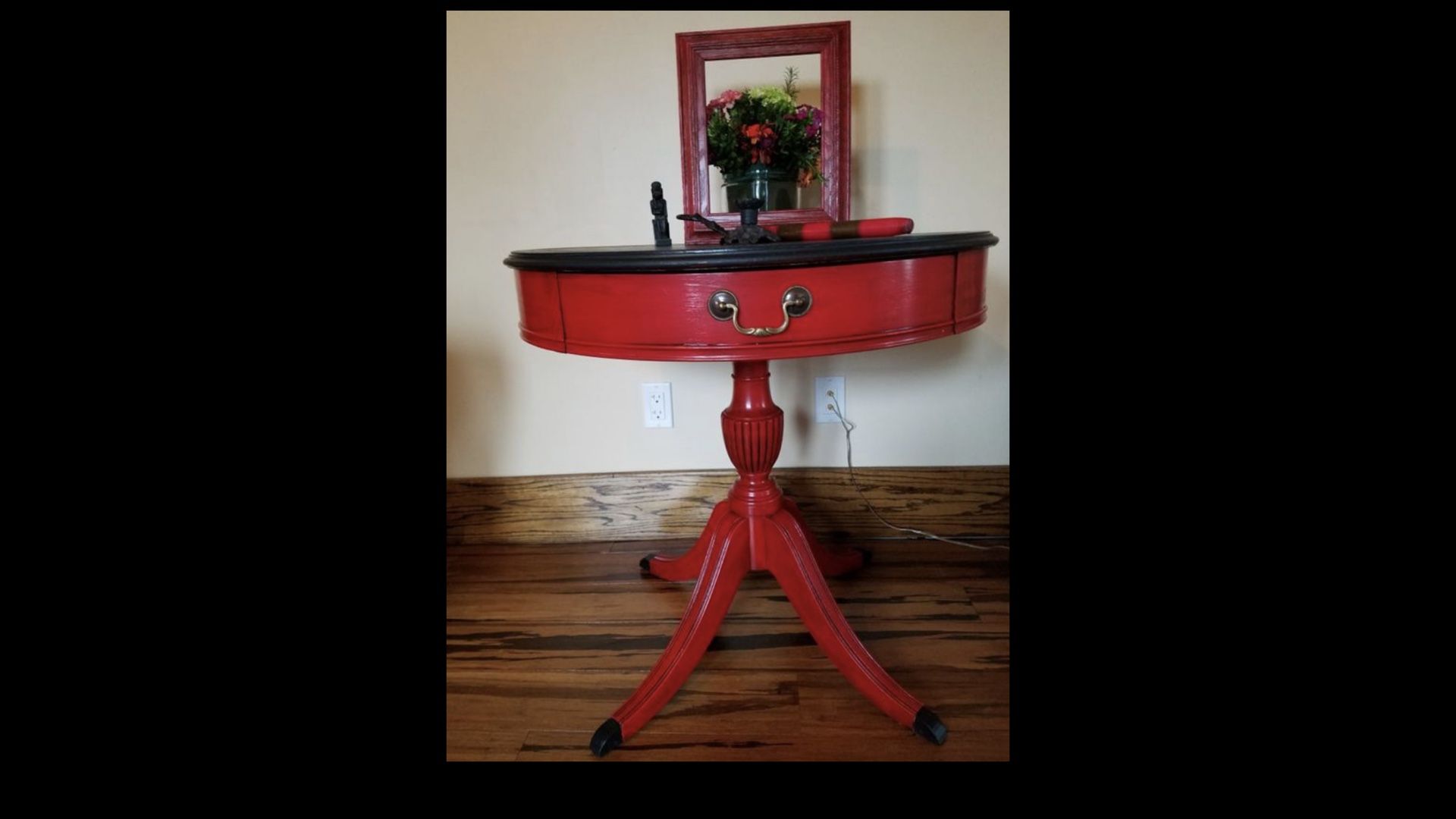 Hand painted Drum Table