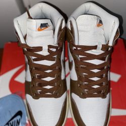 NIKE DUNK HIGH PECAN - SIZE 8 PRE OWNED ORIGINAL BOX