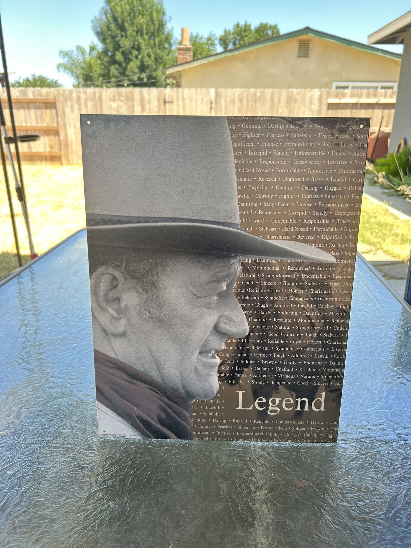 John Wayne the legend sign