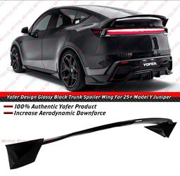 25-26 Tesla Model Y Gloss Black Rear Trunk Spoiler Wing