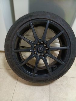 Focal f20 black17x8 universal 5 lug wheels and tires