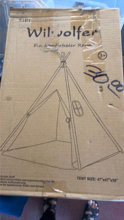 Tipi comes in a box brand new never been opened last one