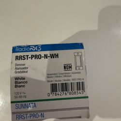 NEW In BOX ~ Lutron Radio RA3 RRST-PRO-N-WH Sunnata Dimmer Switch