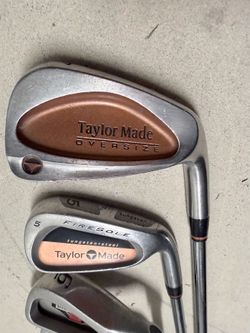Full golf set - TaylorMade/Callaway/Cobra clubs with Leather golf bag