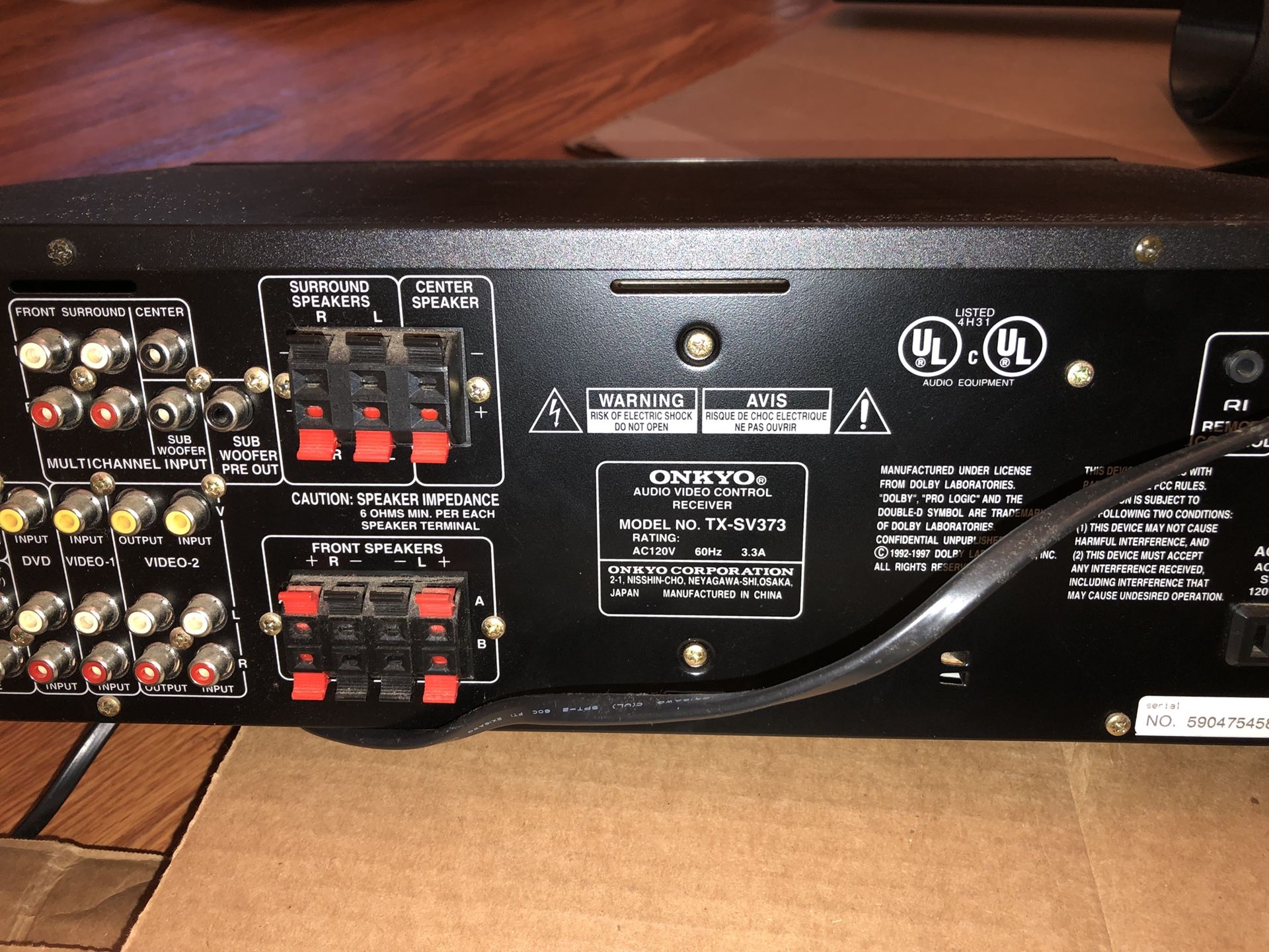 Onkyo TX-SV373 receiver