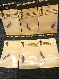 Vintage Miniature Hand painted Train People Model