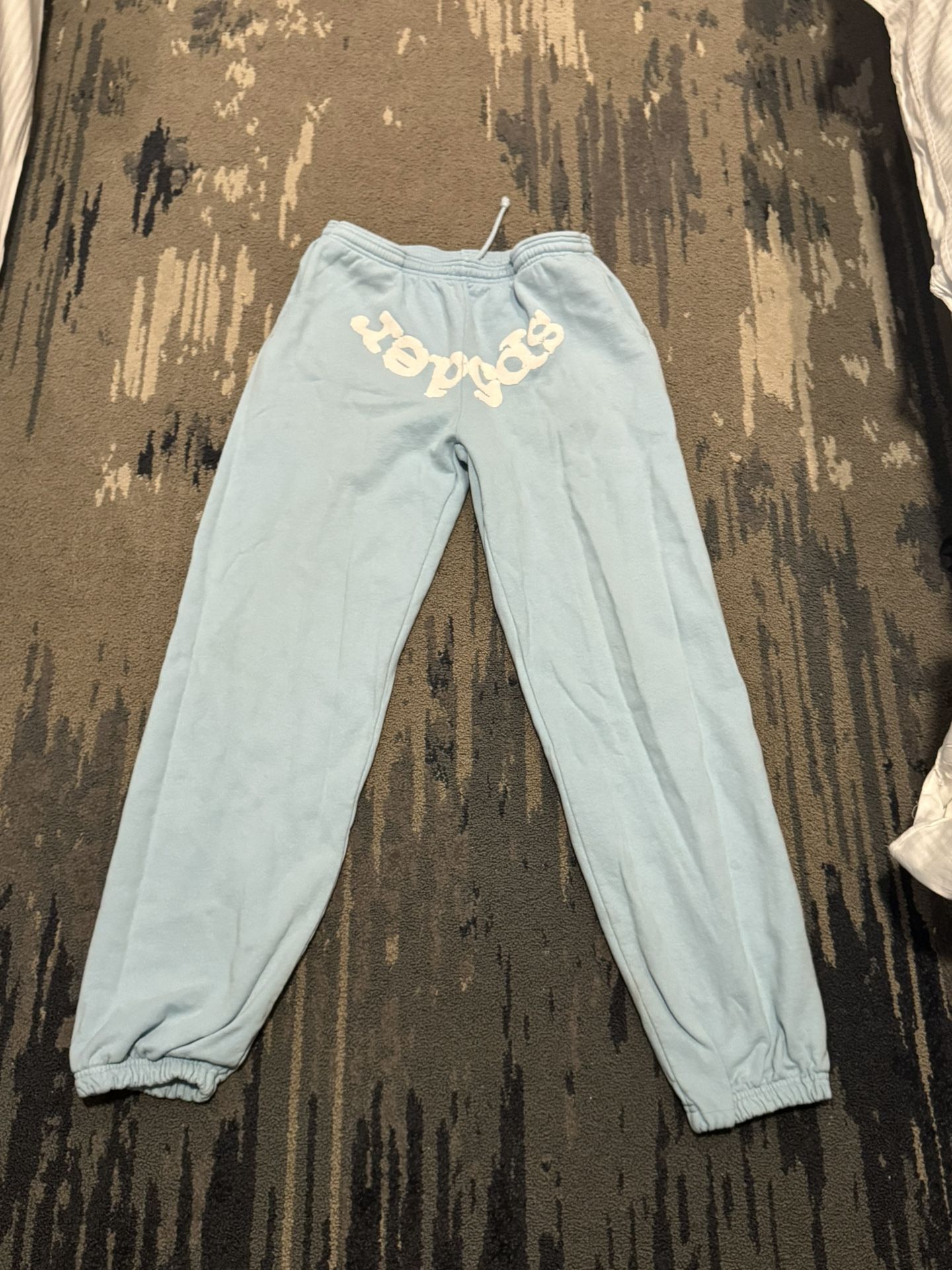 BABY BLUE SP5DER JOGGERS