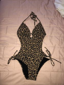 Pacsun leopard one piece bikini size small