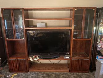 Solid Oak Entertainment Center