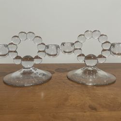 Imperial Glass Candlewick Candleholders 