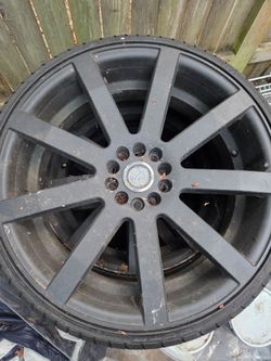 5 × 20 inch Universal Rims w/ tires