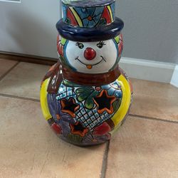 Talavera Snowman Christmas Decoration 