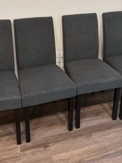 Grey table chairs