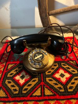 TELEFONO ANTIGUO DE BROCE Y BAKELITA