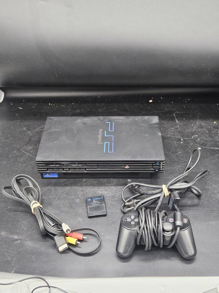 Sony PlayStation 2 Console PS2 Console SCPH-30001 w/ Controller & Memory Card