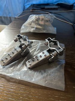 Bicycle steel foldable folding fork foot step peg vintage Bmx chrome