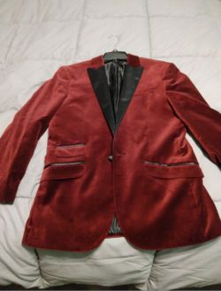 Express Red Velvet Blazer S
