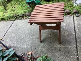 Wood folding table /plant stand / small all wood solid sturdy 16 T- 14.75D-16W This can be used indoors or out ,for children or adults ,used as a util