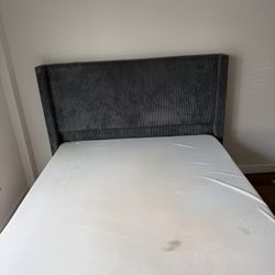 QUEEN BED FRAME & QUEEN MATTRESS $100 total for both item. 