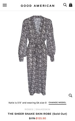 The sheer snake skin robe