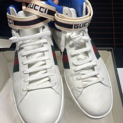 Gucci US8 High Top Whites 